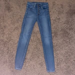 American Eagle Denim Super High Waisted Next Level Stretch Skinny Jeans